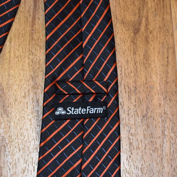 [Set of 2] State Farm San Francisco Giants Promotional Orange/Black Stripe Ties - Picture 8 of 9